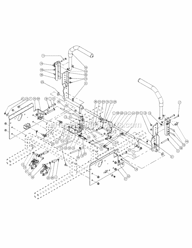 Control Assembly (2008 & Before) Diagram and Parts List for M60-KH 53AH8CT6050-30HP-OHV Cub Cadet Lawn Tractor